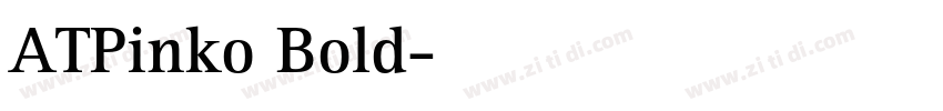 ATPinko Bold字体转换